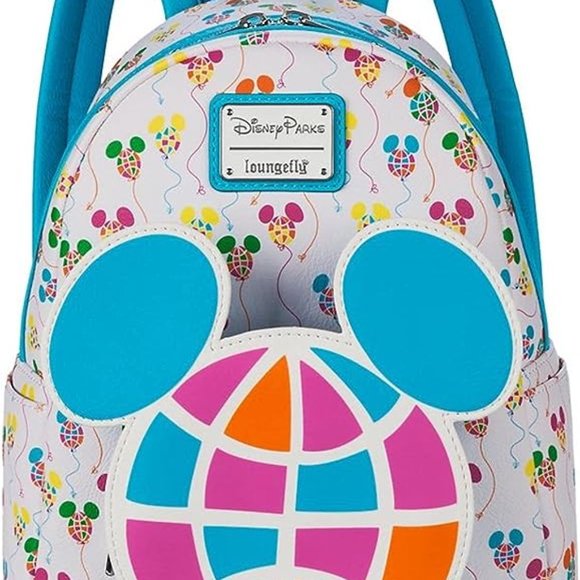 Loungefly Handbags - Loungefly Mini Backpack Mickey Mouse Balloons Vault 50th NWT Disney Parks Epcot